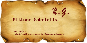 Mittner Gabriella névjegykártya